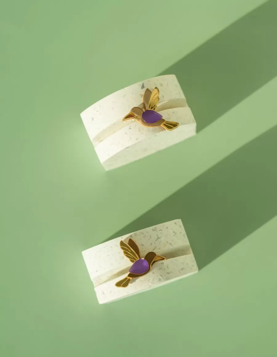 Kolibri Nappikorvakorut, Violetti>Butoni Store