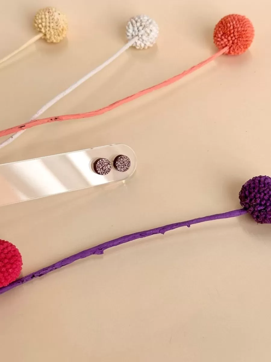 Konfetti Nappikorvakorut, Glitter>Butoni Outlet