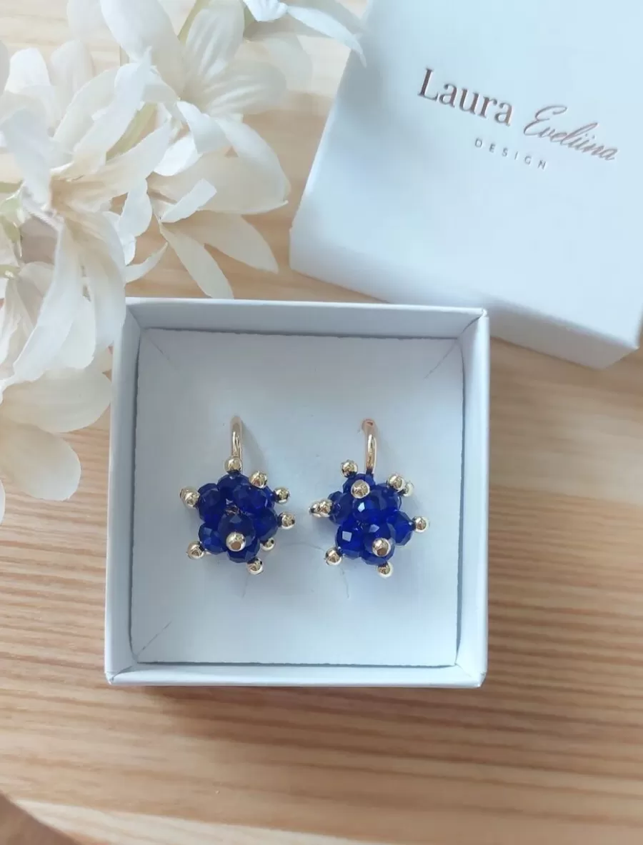 Electric Blue Korvakorut, Kulta>Laura Eveliina Design Store