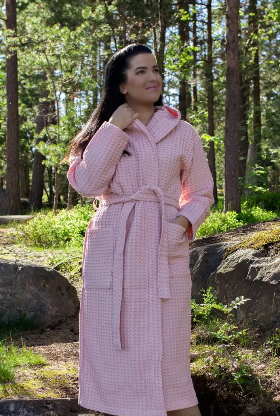 Aikuisten Kylpytakki, Roosa>Keltainen Design Online