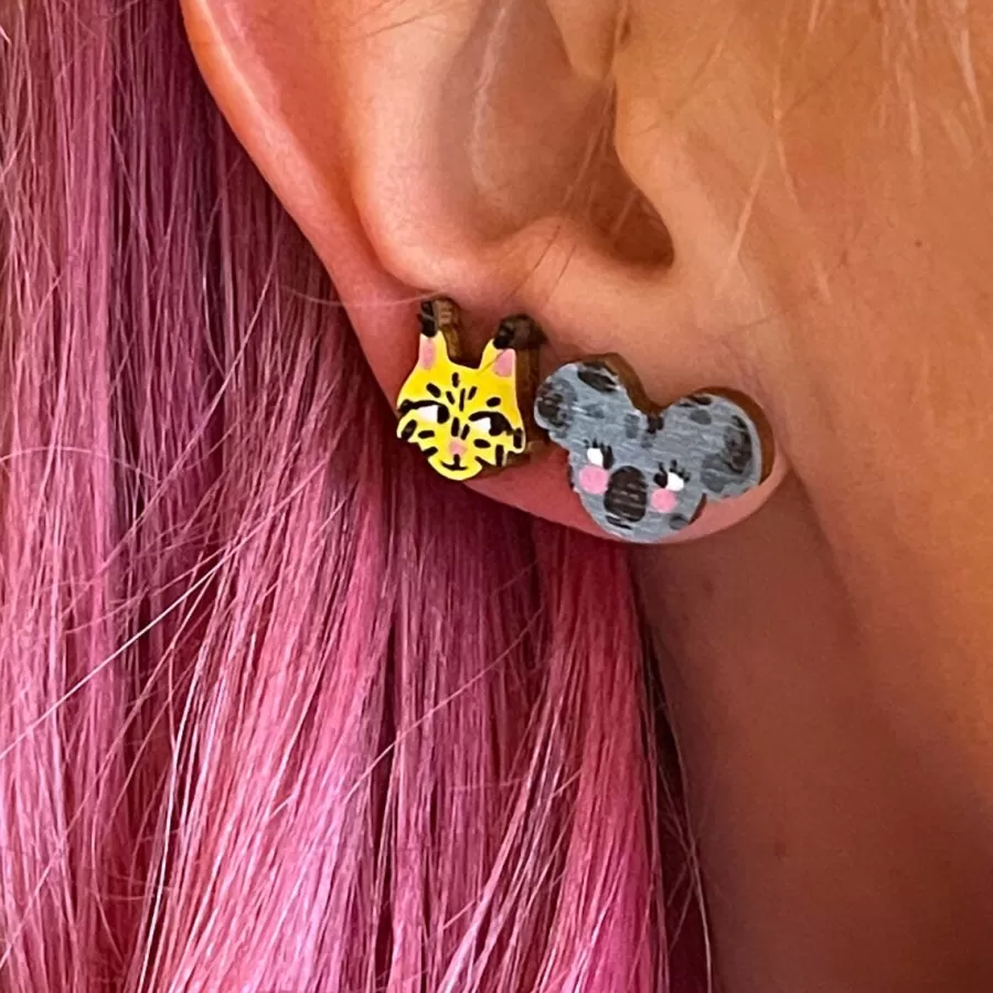 Koala Nappikorvakorut>Crazy Granny Designs Fashion