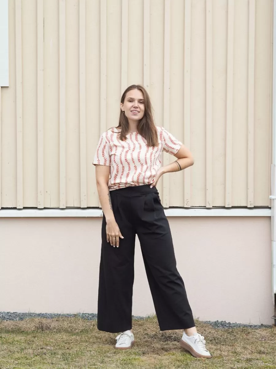 Milla Housut, Musta>Puuvillatehdas Fashion