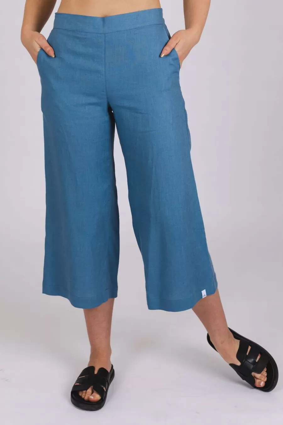 Culottes Pellavahousut, Bluestone>Nakoa Shop