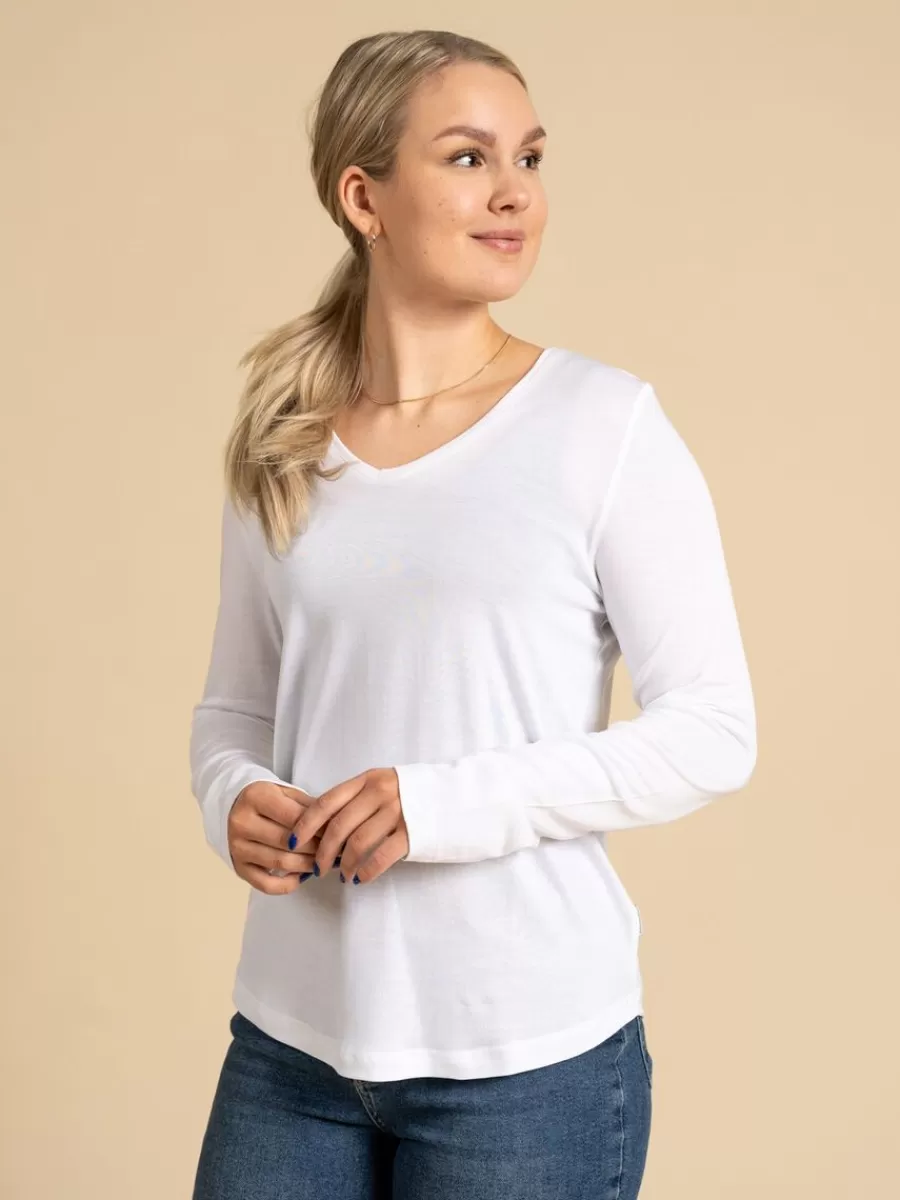 Riva Aava Pitkahihainen, Valkoinen>Riva Clothing Store