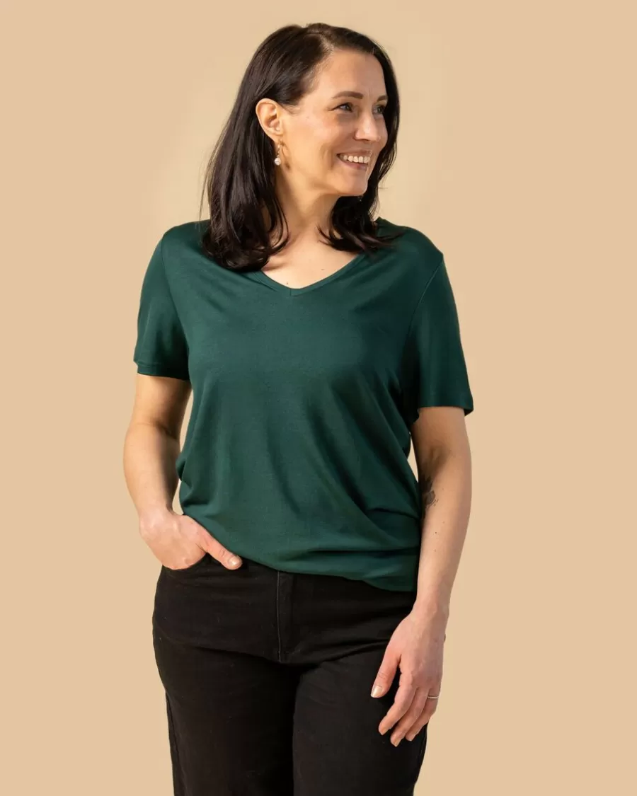 Riva Aava T-Paita, Tummanvihrea>Riva Clothing Best Sale