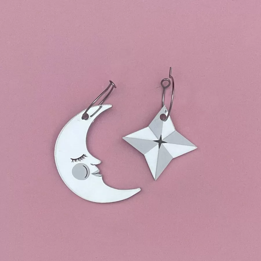 Star Moon Korvakorut, Hopea>Crazy Granny Designs Best