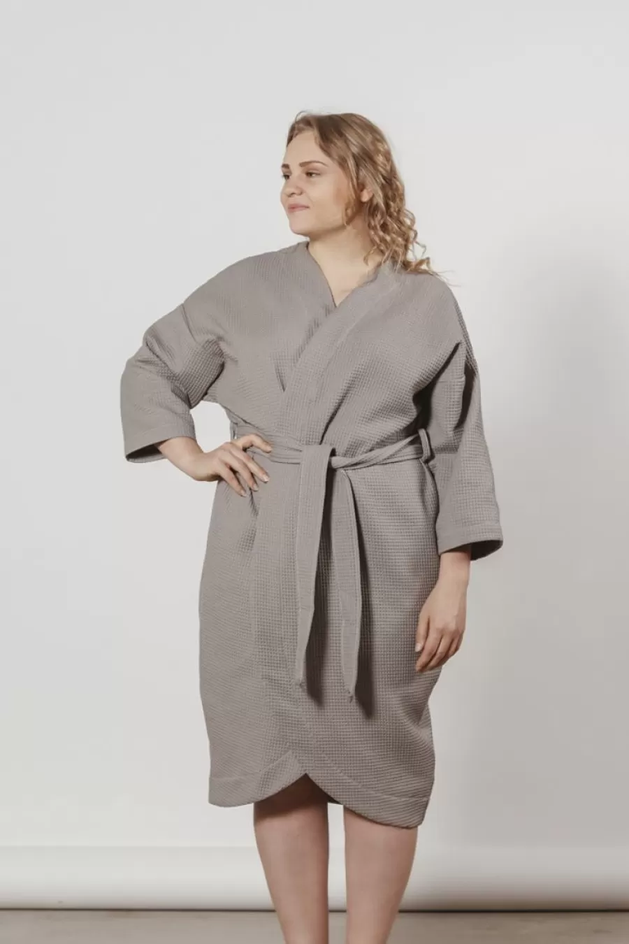 Tulppaani Vohvelikylpytakki, Harmaa>Puuvillatehdas Fashion
